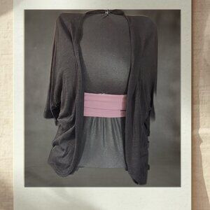APT. 9 Black Open Front Drape Cardigan | Size L